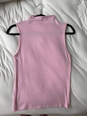 NEVER WORN Zara Sleeveless Mock Neck Tank Top - Light Pink